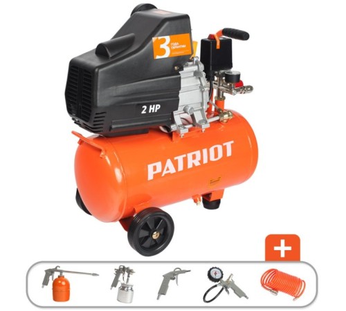 Компрессор поршневой Patriot EURO 24-240K масляный 240л/мин 24л 1500Вт оранжевый Компрессор поршневой Patriot EURO 24-240K масляный 240л/мин 24л 1500Вт оранжевый