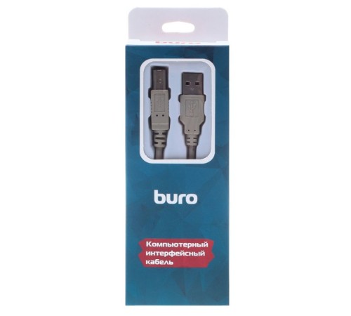 Кабель Buro BHP RET USB_BM30 USB A(m) USB B(m) 3м серый блистер Кабель Buro BHP RET USB_BM30 USB A(m) USB B(m) 3м серый блистер