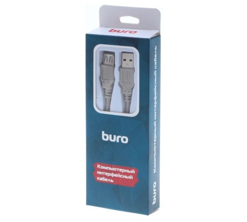 Кабель Buro BHP RET USB_AF30 USB A(m) USB A(f) 3м серый блистер Кабель Buro BHP RET USB_AF30 USB A(m) USB A(f) 3м серый блистер