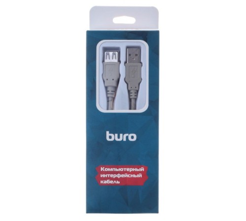 Кабель Buro BHP RET USB_AF30 USB A(m) USB A(f) 3м серый блистер Кабель Buro BHP RET USB_AF30 USB A(m) USB A(f) 3м серый блистер