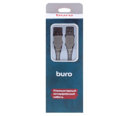Кабель Buro BHP RET USB_AM30 USB A(m) USB A(m) 3м серый блистер Кабель Buro BHP RET USB_AM30 USB A(m) USB A(m) 3м серый блистер