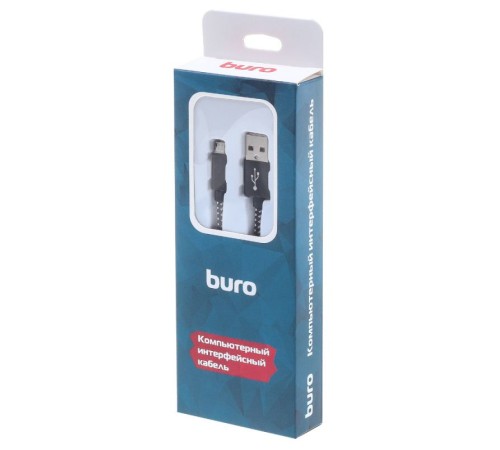 Кабель Buro Braided BHP RET MICUSB-BR USB (m)-micro USB (m) 1м черный Кабель Buro Braided BHP RET MICUSB-BR USB (m)-micro USB (m) 1м черный