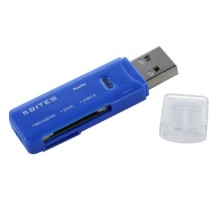 5bites Устройство ч/з карт памяти RE3-200BL USB3.0 / SD / TF / USB PLUG / BLUE