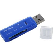 5bites Устройство ч/з карт памяти RE3-200BL USB3.0 / SD / TF / USB PLUG / BLUE