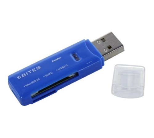 5bites Устройство ч/з карт памяти RE3-200BL USB3.0 / SD / TF / USB PLUG / BLUE 5bites Устройство ч/з карт памяти RE3-200BL USB3.0 / SD / TF / USB PLUG / BLUE