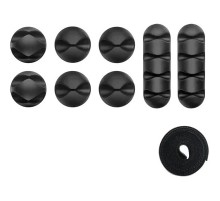Набор клипс для крепления бытовых проводов ONKRON CM-1 Black