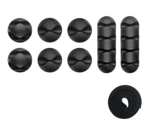 Набор клипс для крепления бытовых проводов ONKRON CM-1 Black