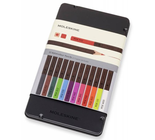 Карандаши цветные акварельные Moleskine WATERCOLOUR EW7P12COLA 12цв. мет.кор. Карандаши цветные акварельные Moleskine WATERCOLOUR EW7P12COLA 12цв. мет.кор.