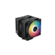 Кулер для процессора DEEPCOOL AG620 DIGITAL BK ARGB LGA1700/1200/115X/AM5/AM4 (8шт/кор, TDP 260W, PWM, DUAL Fan 120mm, 6 тепл. трубок, черный) RET (AG620 DIGITAL BK ARGB)
