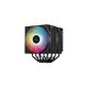 Кулер для процессора DEEPCOOL AG620 DIGITAL BK ARGB LGA1700/1200/115X/AM5/AM4 (8шт/кор, TDP 260W, PWM, DUAL Fan 120mm, 6 тепл. трубок, черный) RET (AG620 DIGITAL BK ARGB)