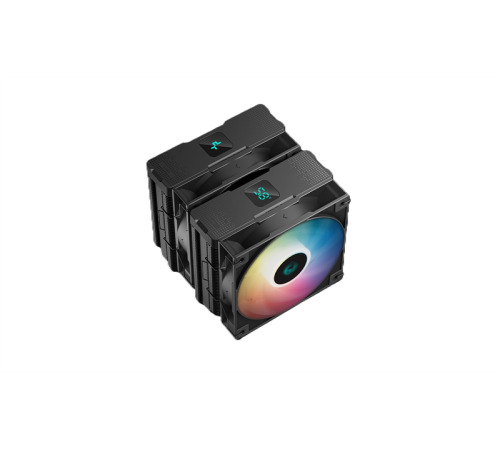 Кулер для процессора DEEPCOOL AG620 DIGITAL BK ARGB LGA1700/1200/115X/AM5/AM4 (8шт/кор, TDP 260W, PWM, DUAL Fan 120mm, 6 тепл. трубок, черный) RET (AG620 DIGITAL BK ARGB) Кулер для процессора DEEPCOOL AG620 DIGITAL BK ARGB LGA1700/1200/115X/AM5/AM4 (8шт/кор, TDP 260W, PWM, DUAL Fan 120mm, 6 тепл. трубок, черный) RET (AG620 DIGITAL BK ARGB)