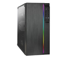 Exegate EX296070RUS Корпус Minitower ExeGate mEVO-9301-EVO800 (mATX, БП EVO800RGB с вент. 12см, с окном, 2*USB+1*USB3.0, HD аудио, черный, с RGB подсветкой)