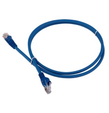 Патч-корд Lanmaster LAN-PC45/U5E-1.5-BL вилка RJ-45-вилка RJ-45 кат.5е 1.5м синий LSZH (уп.:1шт)
