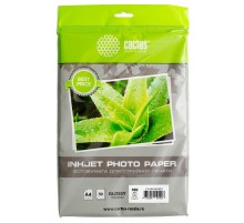 Фотобумага Cactus CS-GA418050ED A4/180г/м2/50л./белый глянцевое для струйной печати