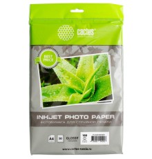 Фотобумага Cactus CS-GA418050ED A4/180г/м2/50л./белый глянцевое для струйной печати