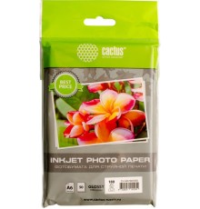 Фотобумага Cactus CS-GA618050ED A6/180г/м2/50л./белый глянцевое для струйной печати