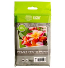 Фотобумага Cactus CS-GA620050ED A6/200г/м2/50л./белый глянцевое для струйной печати