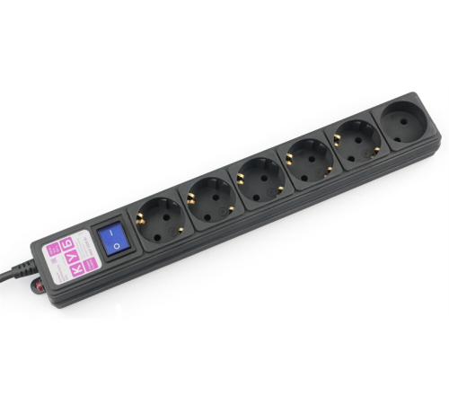 Power Cube Фильтр-удлинитель 1,9м 6 р 16А SPG6-B1,9M (21887), черный