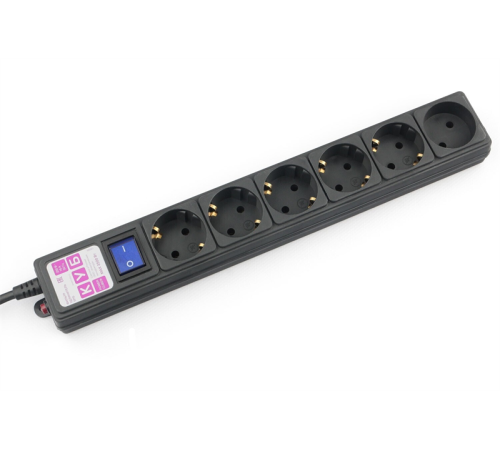 Power Cube Фильтр-удлинитель 5м 6 р 16А SPG6-B5M (21889), черный