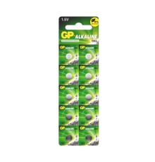 Алкалиновые пуговичные батарейки GP 192A (192FRA-2C10250/5000)  10шт на отрывном блистере