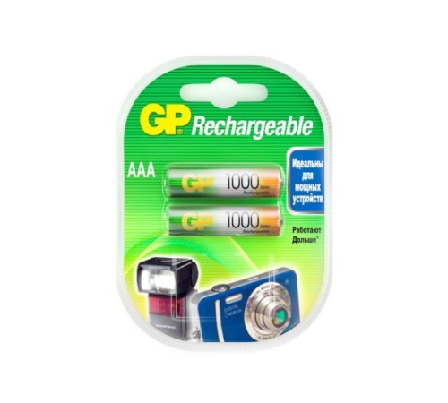 Аккумулятор GP100AAAHC (-CR2/-UC2PET-G/BC2PET-G) AAA 1000mAh (2 шт. в уп-ке)