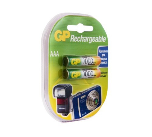 Аккумулятор GP100AAAHC (-CR2/-UC2PET-G/BC2PET-G) AAA 1000mAh (2 шт. в уп-ке)