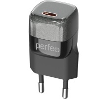 PERFEO Сетевое зарядное устройство с разъемом TYPE-C, GaN, 20W, черный (I4650)