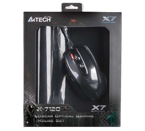 Мышь A4Tech X-7120 черный оптическая (2000dpi) USB2.0 (7but) Мышь A4Tech X-7120 черный оптическая (2000dpi) USB2.0 (7but)