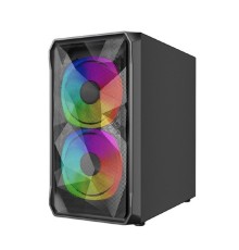 Powercase Mistral Micro A3B ARGB, Tempered Glass, 2x 140mm ARGB PWM+1x 120mm ARGB PWM, чёрный, mATX  (CMMAB-A3)
