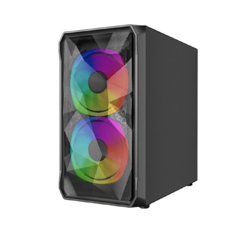 Powercase Mistral Micro A3B ARGB, Tempered Glass, 2x 140mm ARGB PWM+1x 120mm ARGB PWM, чёрный, mATX  (CMMAB-A3)