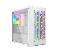 Powercase Mistral Micro D3W ARGB, Tempered Glass, 2x 140mm ARGB PWM+1x 120mm ARGB PWM, белый, mATX  (CMMDW-A3)