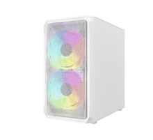Powercase Mistral Micro A3B ARGB, Tempered Glass, 2x 140mm ARGB PWM+1x 120mm ARGB PWM, белый, mATX  (CMMAW-A3)