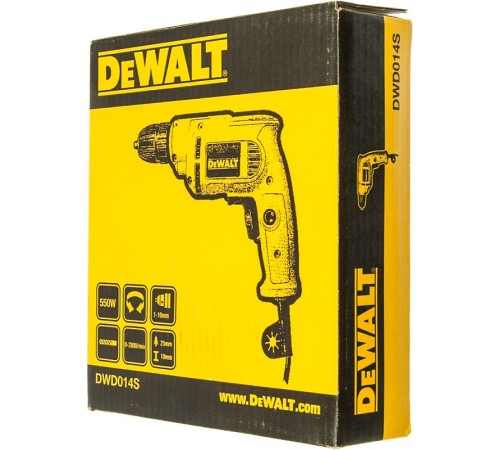 Дрель безударная DeWalt DWD014S-QS 550Вт патрон:быстрозажимной реверс