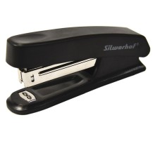 Степлер Silwerhof 401072-01 N10 (12листов) черный 50скоб пластик закрытый коробка