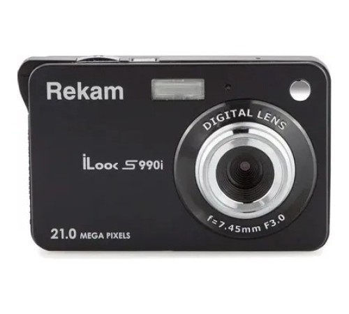 Rekam iLook S990i черный 21Mpix 2.7" 720p SDHC/MMC CMOS IS el/Li-Ion