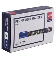 Маркер перманентный Deli EU10230 Mate круглый пиш. наконечник 1.5мм синий