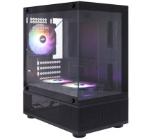 Корпус 1STPLAYER MIKU Mi2-A Black / mATX / 3x120mm LED fans / Mi2-A-BK-2F1R-1F1