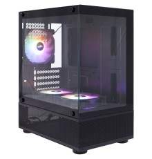 Корпус 1STPLAYER MIKU Mi2-A Black / mATX / 3x120mm LED fans / Mi2-A-BK-2F1R-1F1