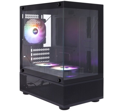 Корпус 1STPLAYER MIKU Mi2-A Black / mATX / 3x120mm LED fans / Mi2-A-BK-2F1R-1F1