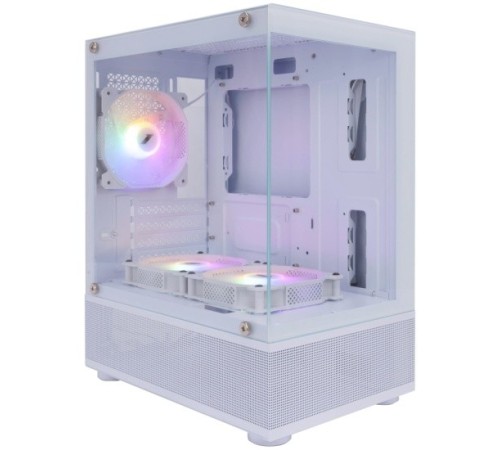 Корпус 1STPLAYER MIKU Mi2-A White / mATX / 3x120mm LED fans / Mi2-A-WH-2F1R-W-1F1-W