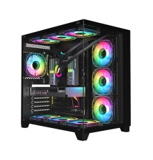 Корпус 1STPLAYER MEGAVIEW MV8-TP Black / ATX / MV8-TP-BK