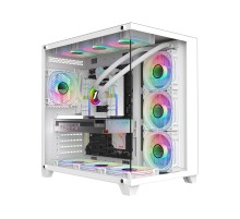 Корпус 1STPLAYER MEGAVIEW MV8-TP White / ATX / MV8-TP-WH