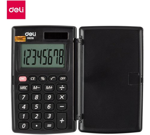 Калькулятор карманный Deli E39219 серый 8-разр.