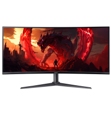 Монитор 34'' ACER Nitro XZ342CUV3bmiiphx,ZeroFrame,Curved 1500R Black,21:9,VA,3440x1440,1ms,400cd,180Hz,2xHDMI(2.0)+1xDP(1.4)+SPK+Audio out,Speakers 2Wx2,sync: FreeSync Premium,hdr: HDR 400,H.Adj.100 (UM.CX2EE.305)
