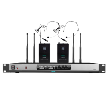 Dsppa беспроводная микрофонная система true diversity uhf (2 головных микрофона) DSPPA True Diversity UHF Wireless Microphone System (2 head-set mic) (D5823)