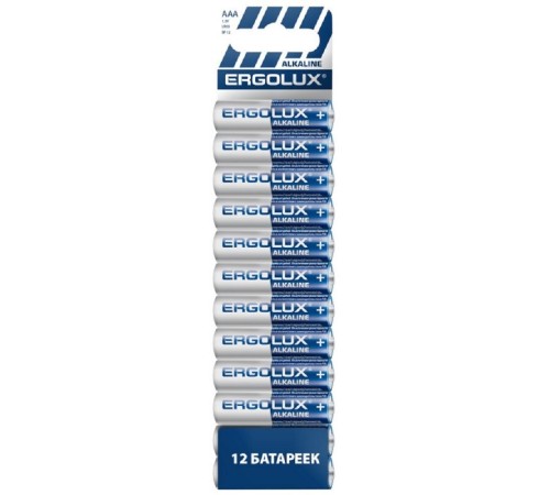 Ergolux Alkaline BP12 LR03 (ПРОМО, LR03 BP12, мизинчиковая батарейка ААА 1.5В) (12шт. в уп-ке) Ergolux Alkaline BP12 LR03 (ПРОМО, LR03 BP12, мизинчиковая батарейка ААА 1.5В) (12шт. в уп-ке)