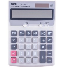 Калькулятор настольный Deli Core E1507 светло-серый 12-разр.