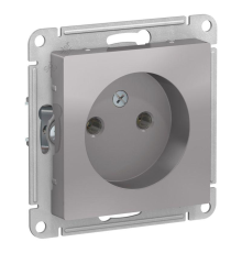 Systeme electric ATN000341 ATLASDESIGN РОЗЕТКА без заземления, 16А, механизм, АЛЮМИНИЙ