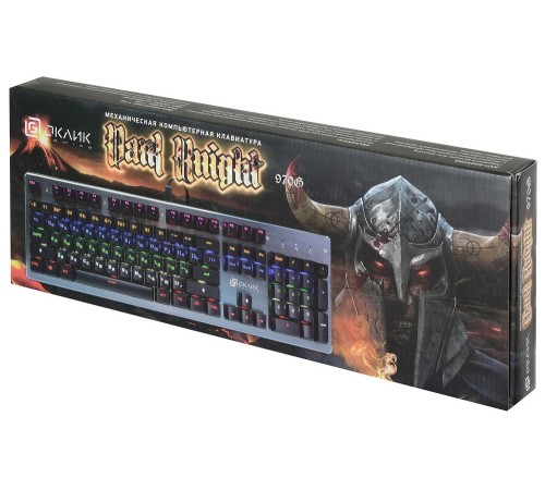 Клавиатура Оклик 970G Dark Knight механическая черный/серебристый USB for gamer LED