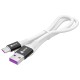 GCR Кабель 0.5m, TypeC POWER DELIVERY 60 W, 5A max, быстрая зарядка, белый TPE, AL case черный, белый ПВХ, 28/22 AWG, GCR-53655 Greenconnect GCR-53655